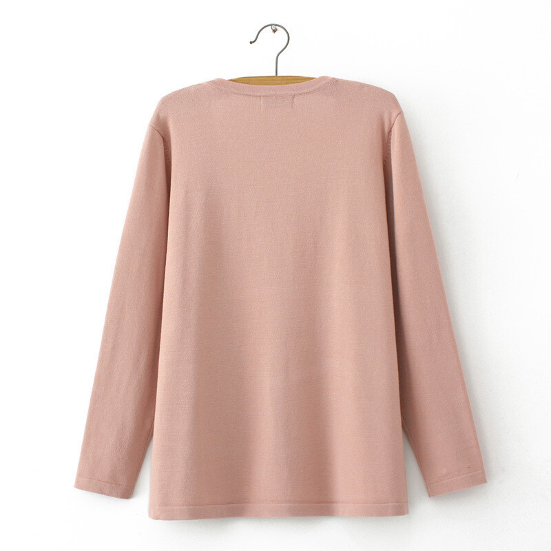 Ženski Jesen Zimski džemperi velikih veličina Ležerna odjeća Lažni dvodijelni džemperi dugih rukava Pleteni puloveri E2 3056