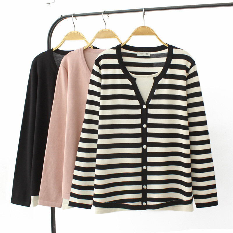 Ženski Jesen Zimski džemperi velikih veličina Ležerna odjeća Lažni dvodijelni džemperi dugih rukava Pleteni puloveri E2 3056