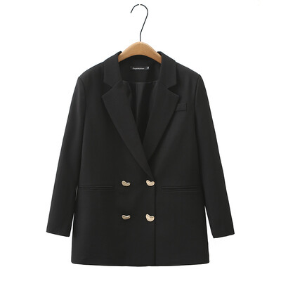 Jesen 2023. Ženska jakna velike veličine Ležerna odjeća Britanski stil Love Button Modni sako dugih rukava Curve Outwear