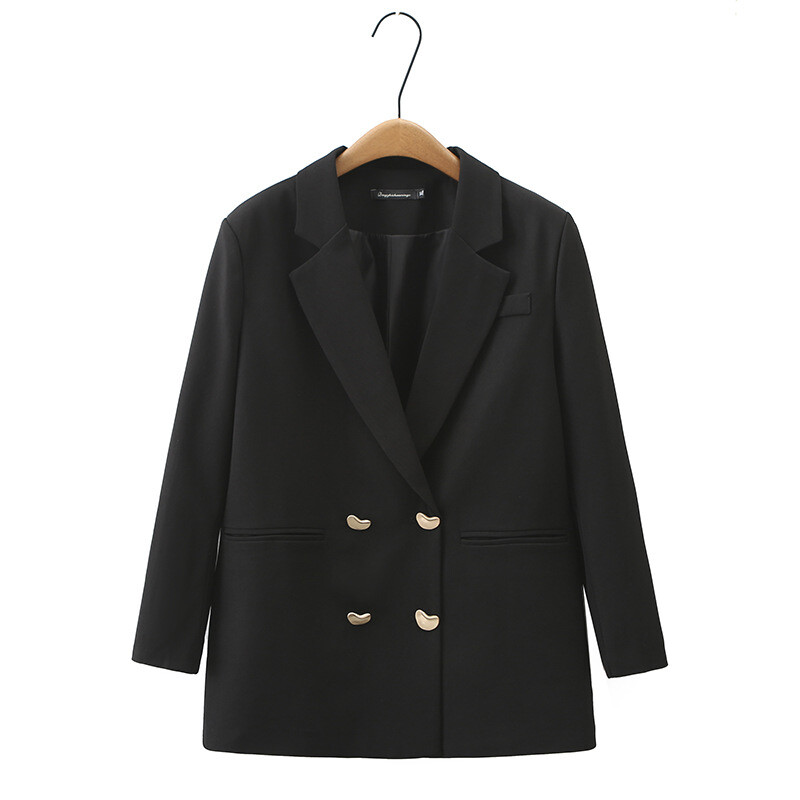 Jesen 2023. Ženska jakna velike veličine Ležerna odjeća Britanski stil Love Button Modni sako dugih rukava Curve Outwear