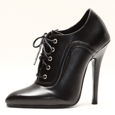 Pantofi de balet Fetish Pinup de 5,5 inch, cu șireturi Mary Jane Drag Queen, cu vârf ascuțit, pantofi stiletto vintage