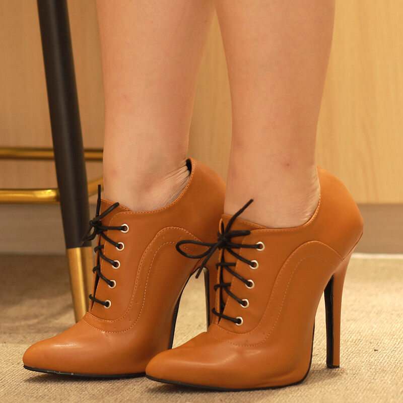 Fetiš pinup baletne cipele od 5,5 inča na vezanje Mary Jane Drag Queen Vintage cipele na špic na špicu