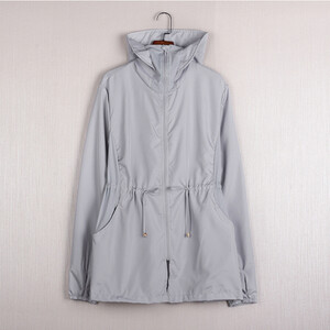 UHYTGF Fashion Beach Καλοκαιρινό παλτό Γυναικείο μακρυμάνικο με κουκούλα αναπνεύσιμο αντηλιακό ρούχο Λεπτό 7XL Μπουφάν μεγάλου μεγέθους 886