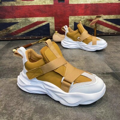 Pantofi pentru bărbați cu platformă ocazională de modă, pantofi sport respirabili, pantofi de jogging pentru bărbați, pantofi de mers în stil britanic pentru bărbați, noi