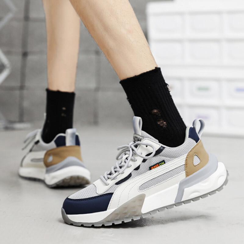 Meeste võrgust tossud Hingavad meeste kingad Paelad Meeste jooksujalatsid Mugavad meeste vulkaniseeritud kingad Kulumiskindlad Zapatillad