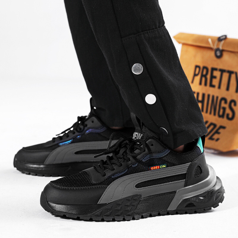 Meeste võrgust tossud Hingavad meeste kingad Paelad Meeste jooksujalatsid Mugavad meeste vulkaniseeritud kingad Kulumiskindlad Zapatillad