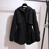 150 Kg Ženska velika trenčkota s temperamentom proljeće-jesen, prsa 157 cm 6XL 7XL 8XL 9XL 10XL Jakna s dugim rukavima