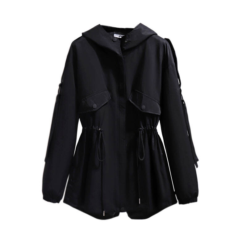 150 Kg Ženska velika trenčkota s temperamentom proljeće-jesen, prsa 157 cm 6XL 7XL 8XL 9XL 10XL Jakna s dugim rukavima