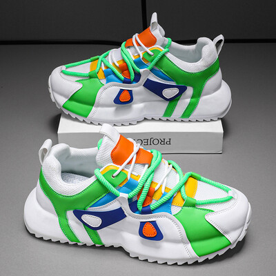 2024 Muške prozračne vulkanizirane cipele Modne i ležerne cipele za povećanje visine od ultrafinih vlakana, prozračne unutarnje strane