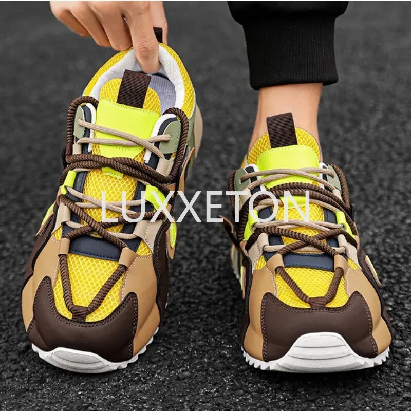 2024 Muške prozračne vulkanizirane cipele Modne i ležerne cipele za povećanje visine od ultrafinih vlakana, prozračne unutarnje strane