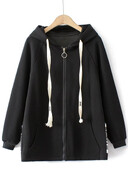 Suures suuruses naiste kevad- ja sügise kapuutsiga jakk pikkade varrukatega kootud kampsun Kangaroo tasku lukuga kardigan Tasuta kohaletoimetamine