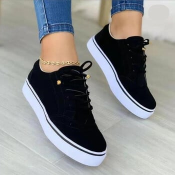 2024 Νέα Αθλητικά Γυναικεία Flat Casual Sneaker Ανοιξιάτικη Μόδα Ευέλικτο Lace Up Walking Γυναικεία Παπούτσια Zapatos De Mujer Plus μέγεθος