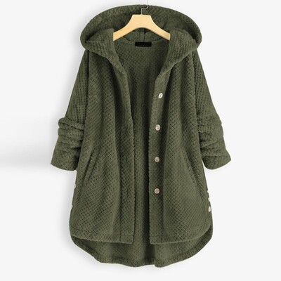 XL-5XL Zimska jesenska odjeća Ženska odjeća velikih veličina 2022. Kaput od antilopa s kapuljačom dugih rukava Ženska topla jakna Dropshipping veleprodaja