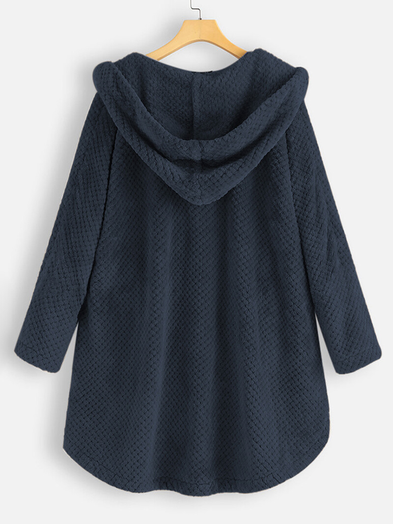 XL-5XL Zimska jesenska odjeća Ženska odjeća velikih veličina 2022. Kaput od antilopa s kapuljačom dugih rukava Ženska topla jakna Dropshipping veleprodaja