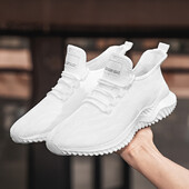 YRZL muške mrežaste bijele tenisice Cipele Prozračne mrežaste tenisice Ljetne trendi lagane crne cipele za tenis velike veličine na vezanje