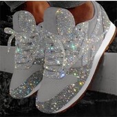 Γυναικεία παπούτσια Trend 2023 Sneakers Glitter Γυναικεία Βουλκανιζέ Παπούτσια Γυναικεία Αύξηση Ύψους Χονδρά αθλητικά παπούτσια για τρέξιμο με αστραφτερά παπούτσια