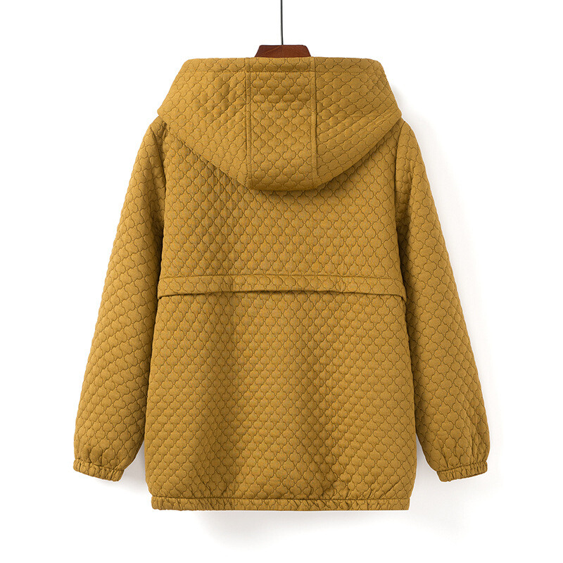 Ženska jakna velikih veličina s patentnim zatvaračem Jesenska ležerna odjeća Modna odjeća u obliku Abutilon striatuma, kaputi s kapuljačom C2 005