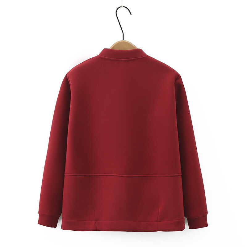 Ženska jakna s patentnim zatvaračem veće veličine Jesenska ležerna odjeća Modna izvezena odjevna odjeća sa zečevima, kaputi s oblinama K71 845