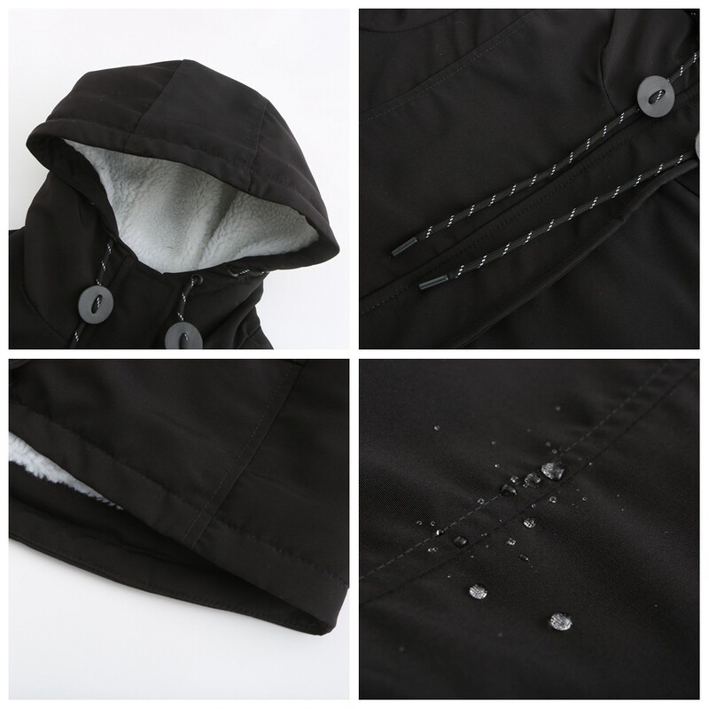 Quanss zimska odjeća velikih veličina Debeli topli podstavljeni kaputi Žene plus baršunasta jakna s kapuljačom Modne parke 2021. Gornja odjeća Ženski kaput