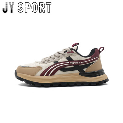 Нови мъжки спортни обувки Висококачествени удобни кожени ежедневни маратонки Леки обувки за ходене Нехлъзгащи се мъжки Нехлъзгащи се връзки