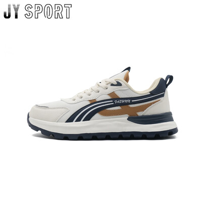 Нови мъжки спортни обувки Висококачествени удобни кожени ежедневни маратонки Леки обувки за ходене Нехлъзгащи се мъжки Нехлъзгащи се връзки