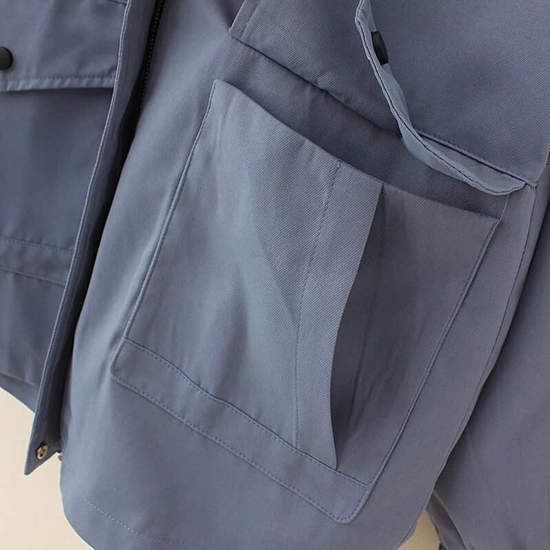 Naiste suures suuruses tõmblukuga jope Sügisene vabaajarõivaste mood MD-pika kapuutsiga ülerõivaste kõverad mantlid S73 2322