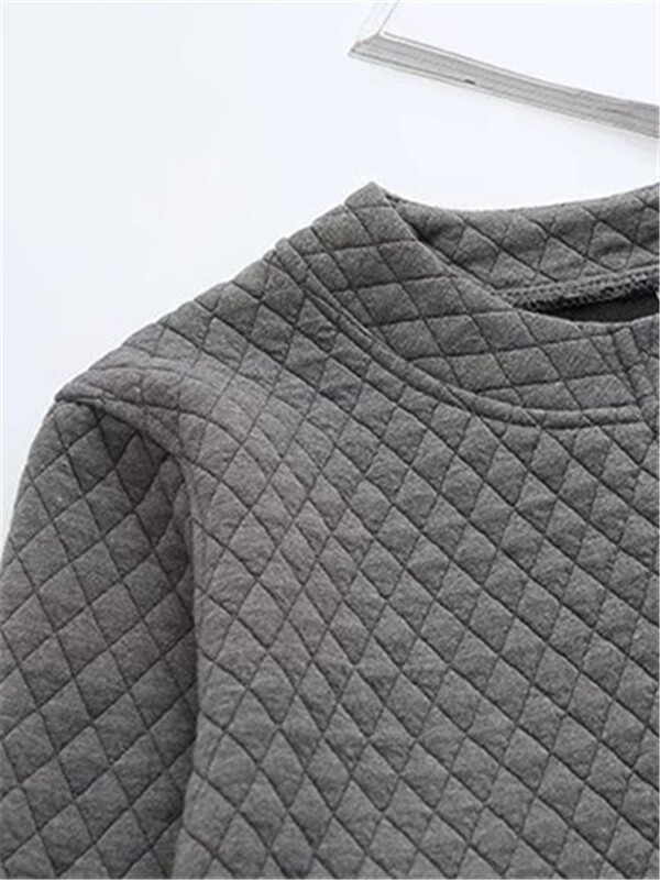 Suures suuruses naisterõivad Sping-mantel, paksendatud ühekihiline kinnitamata peeneruuduline tepitud nööpidega kardigan pikkade varrukatega jakk