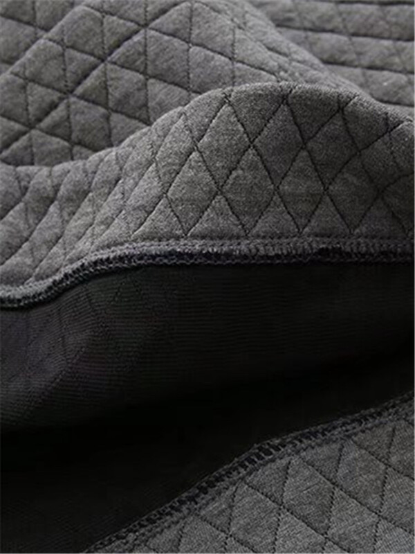 Suures suuruses naisterõivad Sping-mantel, paksendatud ühekihiline kinnitamata peeneruuduline tepitud nööpidega kardigan pikkade varrukatega jakk