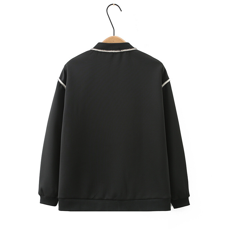 Ženska jakna velikih veličina Jesenska ležerna odjeća Modna šik uniforma za bejzbol Outwear Curve Block Color Kaputi K74 011