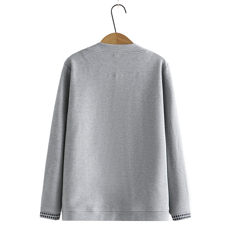 Kaput veće veličine Ženska odjeća Pamuk Karirana jakna s džepovima na samostojeći ovratnik Ležerna široka gornja odjeća dugih rukava Jesen 2022.