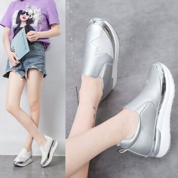 Comemore Comfort Creepers Bling Loafers Ασημί Πλατφόρμα Αθλητικά Γυναικεία στρας Γυναικεία Flats Lazy γυναικεία παπούτσια Zapatos De Mujer