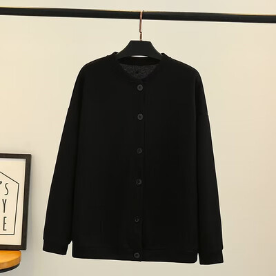 Ženska odjeća veće veličine Pulover dugih rukava Pletena jakna s okruglim izrezom Jednobojna blago rastezljiva pulover 4XL