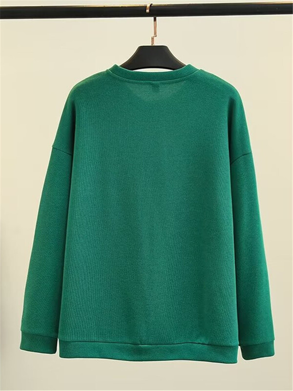 Ženska odjeća veće veličine Pulover dugih rukava Pletena jakna s okruglim izrezom Jednobojna blago rastezljiva pulover 4XL