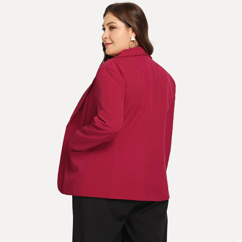 Plus Size Κομψό Ανοιξιάτικο Φθινοπωρινό μπλέιζερ Γυναικείο Μακρυμάνικο Ανοιχτό Μπροστινό Χαλαρό Μπουφάν Παλτό Μεγάλο Μέγεθος Business Casual Blazer 6XL 7XL