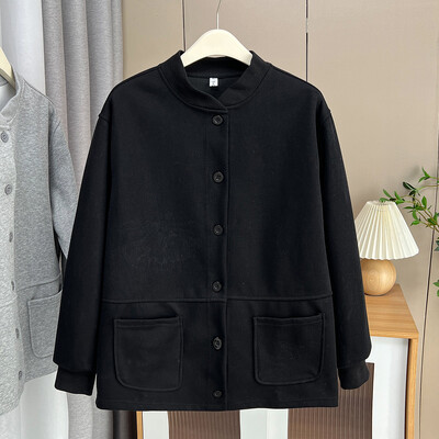 Odjeća veće veličine od 100 kg Baseball jakna Proljeće i jesen Sve Lazy Wind Labavi jednobojni kaput 2375