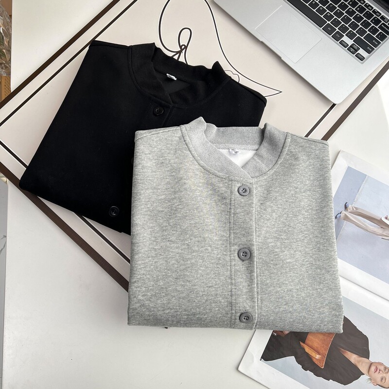 Odjeća veće veličine od 100 kg Baseball jakna Proljeće i jesen Sve Lazy Wind Labavi jednobojni kaput 2375