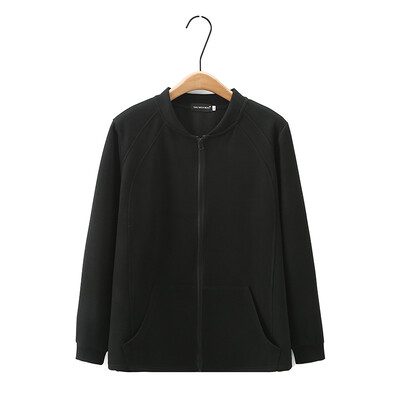 Ženska jakna s patentnim zatvaračem veće veličine Jesenska ležerna odjeća Modna bejzbolska uniforma s 3D krojem Outwear Curve Kaputi S47 2345