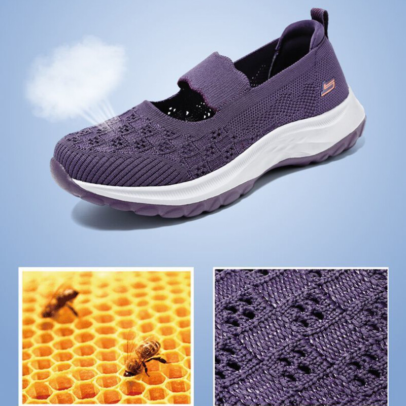 Ljetne ženske nove cipele Mrežaste prozračne tenisice Lagane cipele s ravnom platformom Ženske neklizajuće cipele za hodanje Ženske tkane cipele
