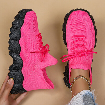 Ženske udobne tenisice s mekim potplatom Prozračne pletene cipele Ženske lagane natikače Neklizajuće sportske cipele za trčanje