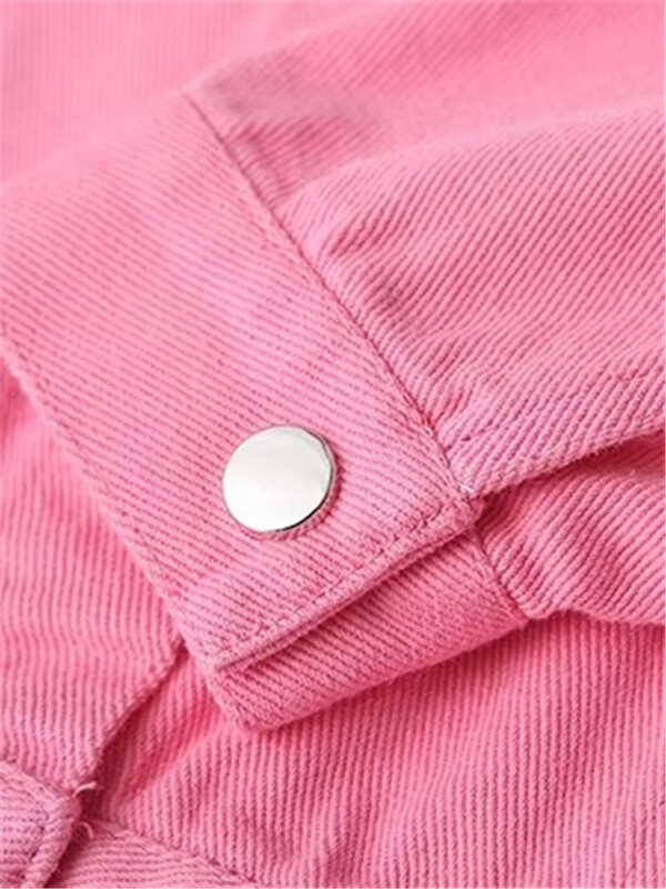 Ženska odjeća velikih veličina Proljetna i jesenska traper jakna Kardigan dugih rukava na rever Ombre isprana traper košulja s kopčanjem