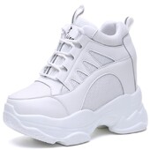 Ženske tenisice s platformom Ljetne prozračne mrežaste cipele 2022. Ženske cipele na tanku petu Ležerne cipele Tenisice s potplatom od 10 CM Bijele cipele