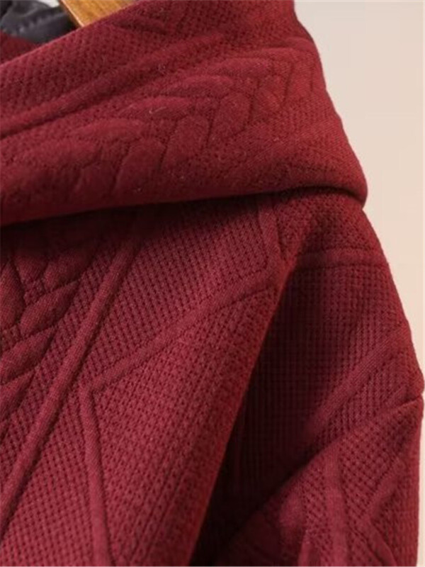 Hanorac cu țesături țesute, cu mâneci lungi, toamnă iarnă, mărimi mari, cardigan cu fermoar, jachetă groasă din bumbac cu glugă
