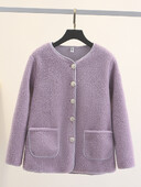 Ежедневно облекло за жени О деколте с дълги ръкави Едноредно палто с джобове Зимно модерно елегантно семпло ежедневно облекло с голям размер