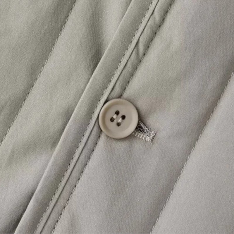 Puuvillase polsterdatud mantel naistele, suur, õhuke, lahtine, keskmine pikk, tepitud jope, vabaaja kapuutsiga, soe, sügisene, uus, 005