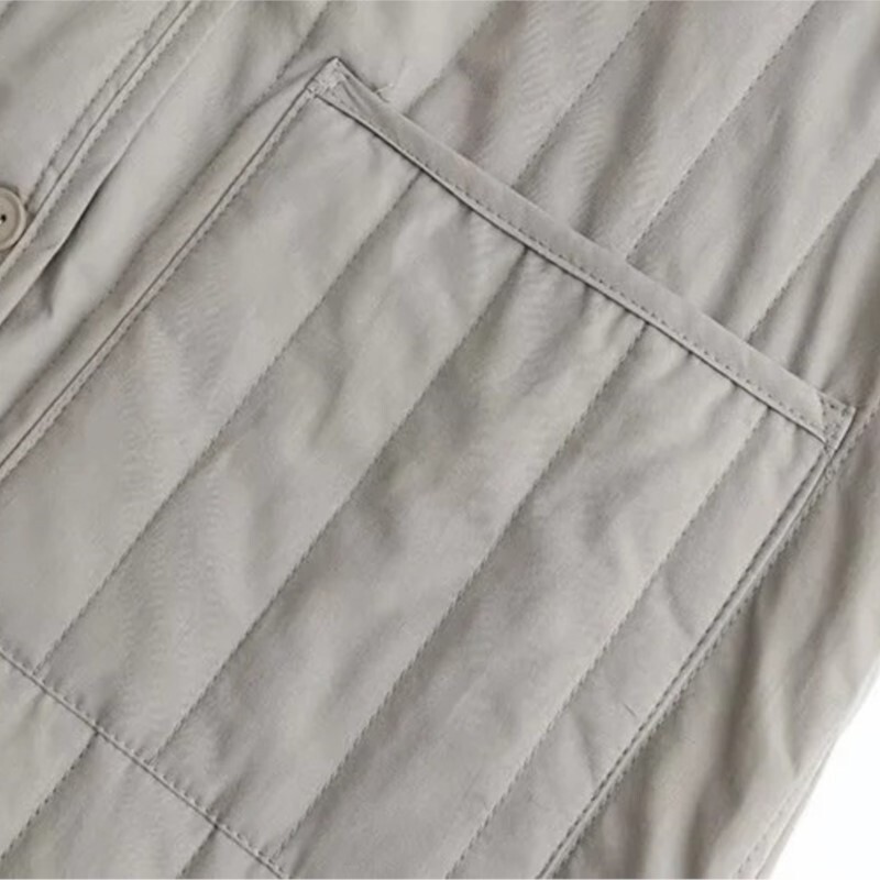 Puuvillase polsterdatud mantel naistele, suur, õhuke, lahtine, keskmine pikk, tepitud jope, vabaaja kapuutsiga, soe, sügisene, uus, 005