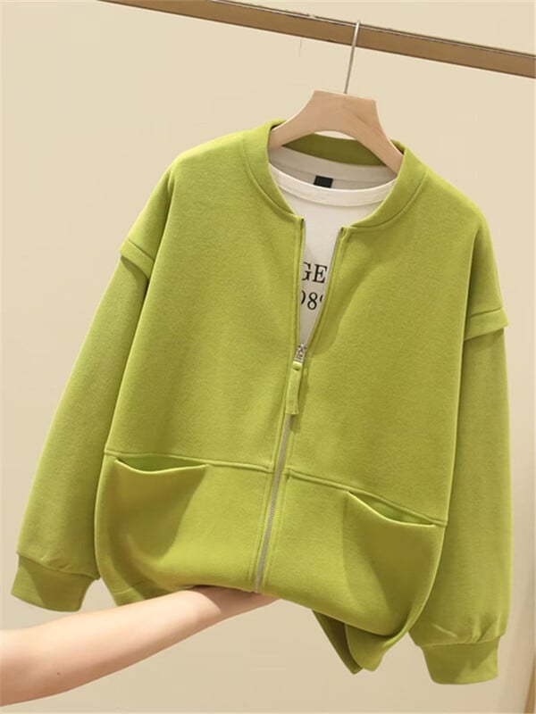 Ženska odjeća veće veličine Ležerna jakna u prugastom tkanom poliesterskom proljetnom i jesenskom tankom kaputu s džepovima na obje strane 4XL