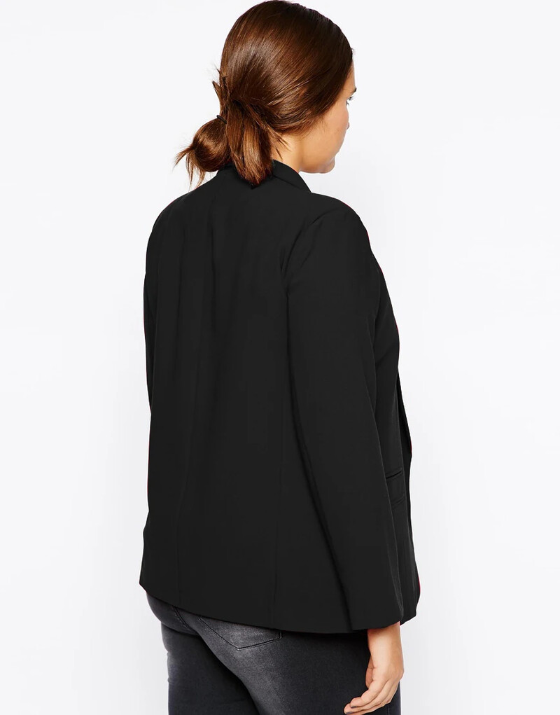 Suures suuruses avatud eesmine vabaaja bleiser naiste pikkade varrukatega taskurätt kaelarihm kevad sügis Elegantne pidulik kontori bleiser 5XL 6XL 7XL