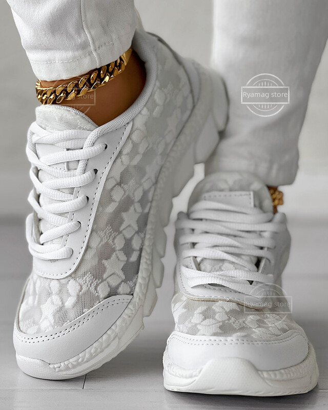 Tenisice MAN Prozračne ženske tenisice s okruglim prstima na vezivanje Prozračne sportske cipele s platformom Tenisice Zapatillas Mujer