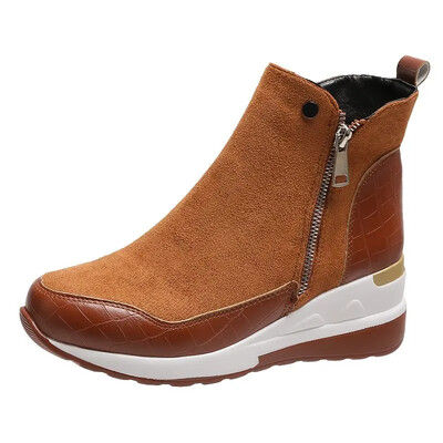 Naiste saapad 2024, sügistalvised kõrged vulkaniseerivad kingad, naiste platvormkingad, kiilud jalatsid Tõmblukk Tursked tossud Naiste kingad suures suuruses