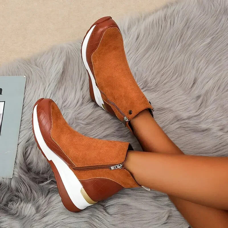 Naiste saapad 2024, sügistalvised kõrged vulkaniseerivad kingad, naiste platvormkingad, kiilud jalatsid Tõmblukk Tursked tossud Naiste kingad suures suuruses